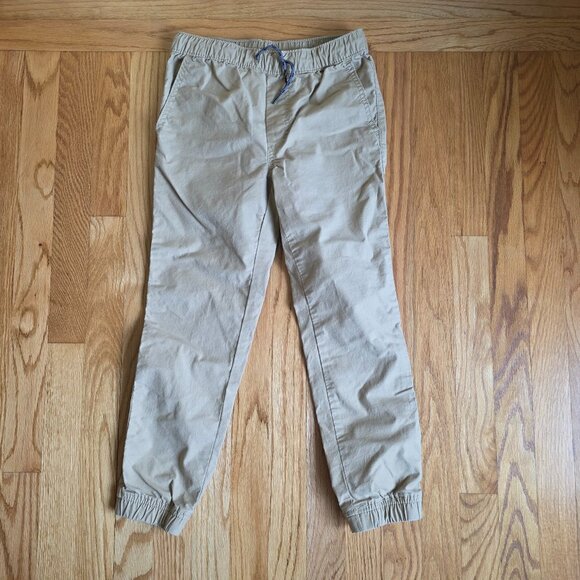 GAP Kids Pull On Khaki Pants | Boy's Large 10-11 Years | Elastic Waist and Cuff - Picture 1 of 6
